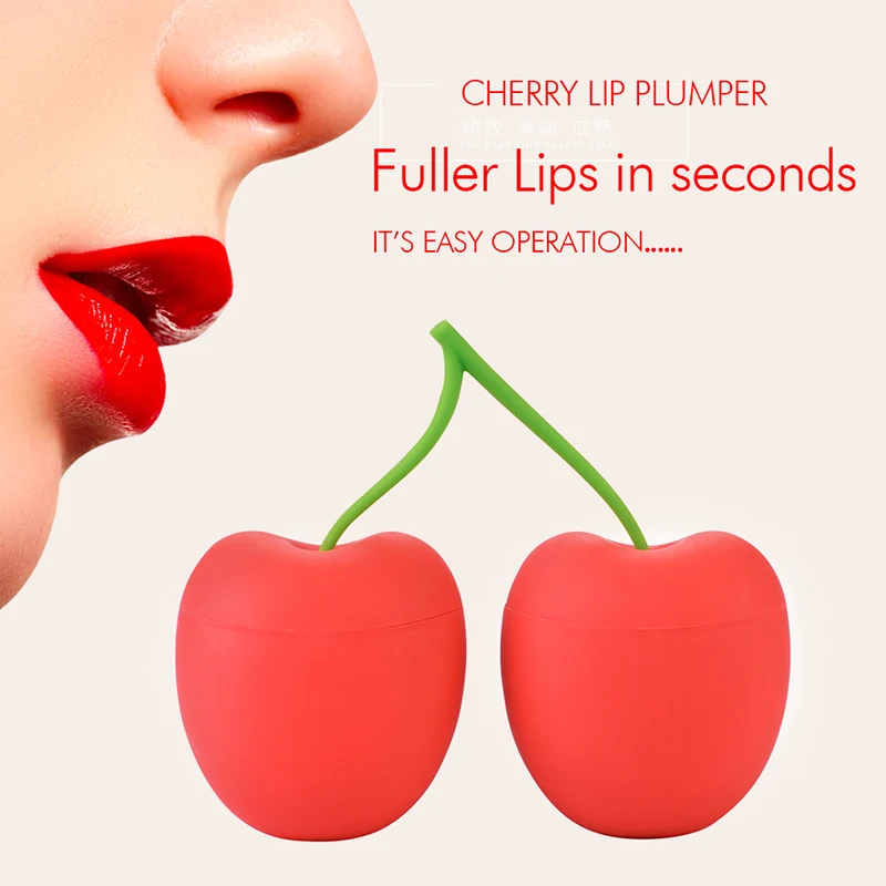 

Cherry-Shaped Silicone Lip Plumper Device Suction Sexy Lips Filler Enhancer Easy to Use