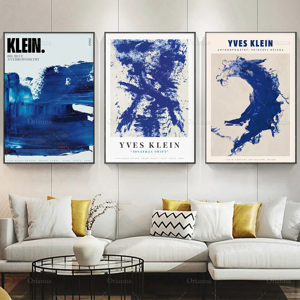 Gammeldags hjælpe aflange Yves Klein Woman Art Print, Blue Monochrome Wall Art ， Exhibition Art  Canvas， Yves Klein Poster, French Modern Art Home Decor - Painting &  Calligraphy - AliExpress