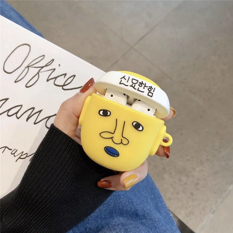 

For Airpods 1/2 Case,3D Cartoon Funny Man Case For Airpods Case Silicone Earphone Headphone Cover For Airpods Pro Case