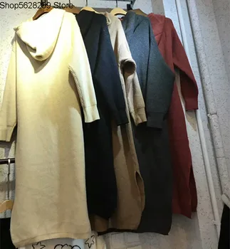 

Winter Women's Wear Student Cap Long Money Thicken Sweater Skirt Knitting Dress Female