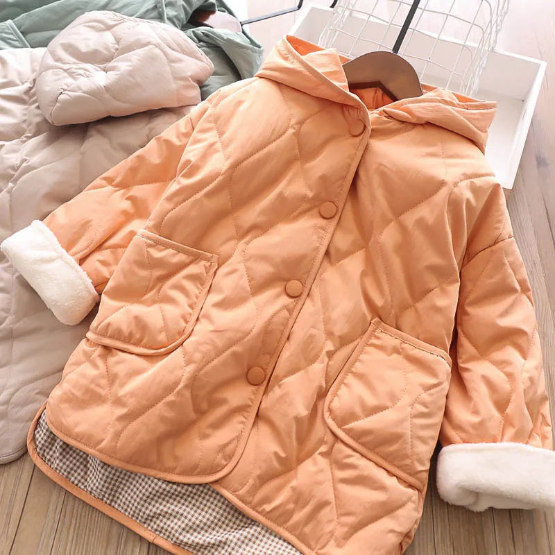 

Autumn and Winter Girls' Hood Cotton-padded Jacket Children's Wear Wholesale