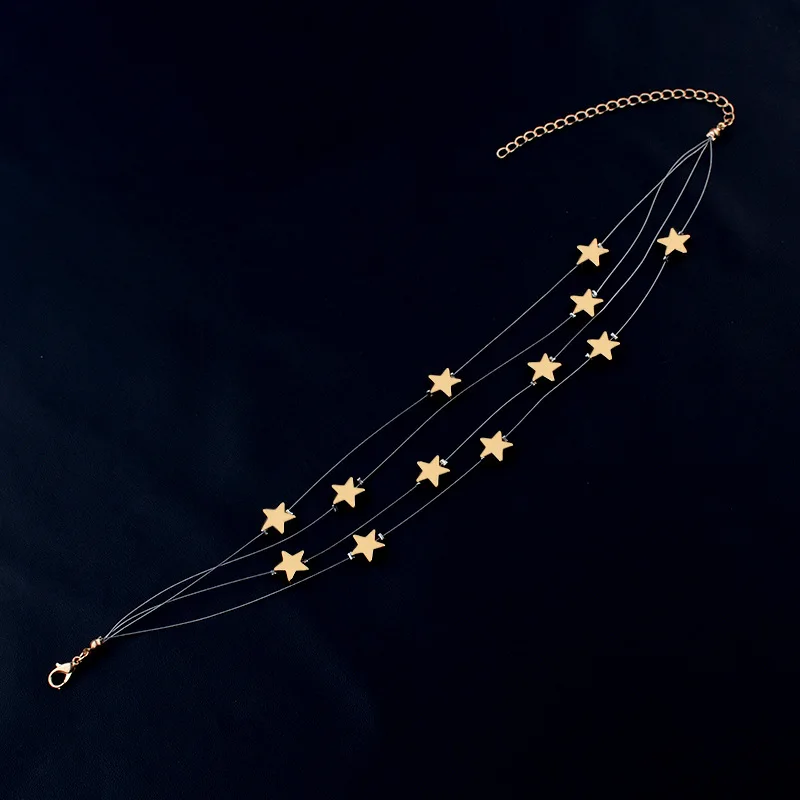 fashion star simple personalized necklace multi-layers necklace choker for women party gift holiday accessories