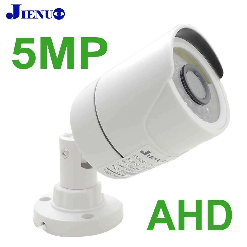 JIENUO-cámara de seguridad AHD 720P 1080P 4MP 5MP HD para exteriores, alta definición, impermeable, CCTV, visión nocturna infrarroja para el hogar