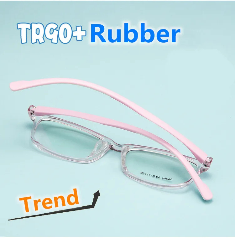 Очки прозрачные, оправа для девочек, детские анти-голубые легкие дизайнерские Брендовые очки TR90+ Силиконовые компьютерные очки