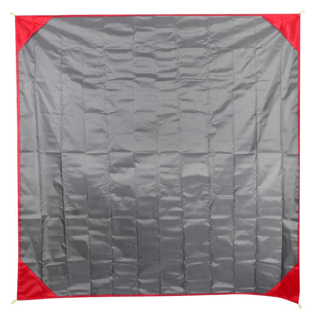 Grey red 150 x 150c Сверхлегкий Водонепроницаемый походный тент с изображением следов, лист земли, брезент, коврик для пляжа/пикника, влагостойкий коврик 4,9x6,6 Футов/x футов - Цвет: Grey red 150 x 150c