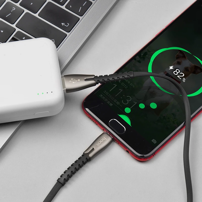 HOCO U58 30 шт./лот 1,2 м Прочный USB кабель для iPhone кабель Micro кабель для samsung USB кабель провод зарядного устройства