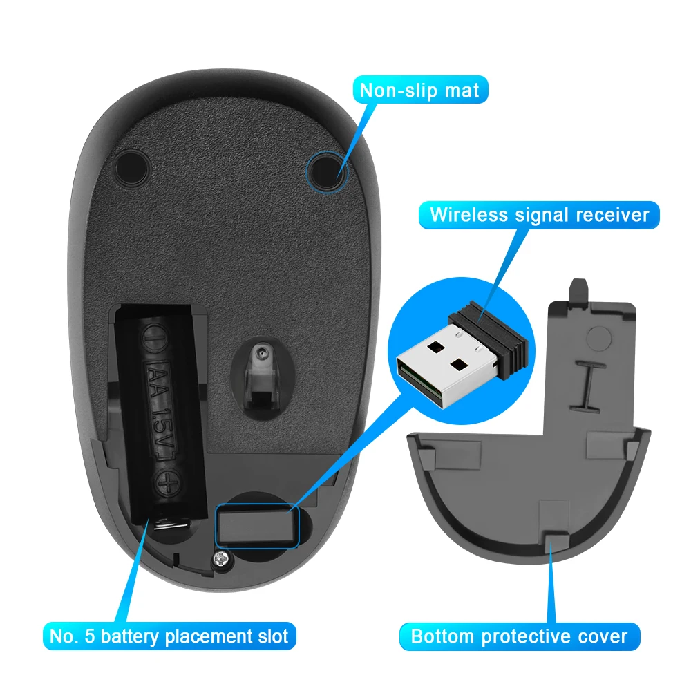 2,4 ГГц оптическая компьютерная беспроводная мышь bluetooth игровая мышь для планшета
