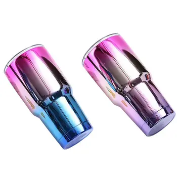 

2 Pcs Stainless Steel Thermos Cup with Lid Straw 30Oz Insulated Beer Cup Drinking Thermos Coffee Cups Purple & Blue