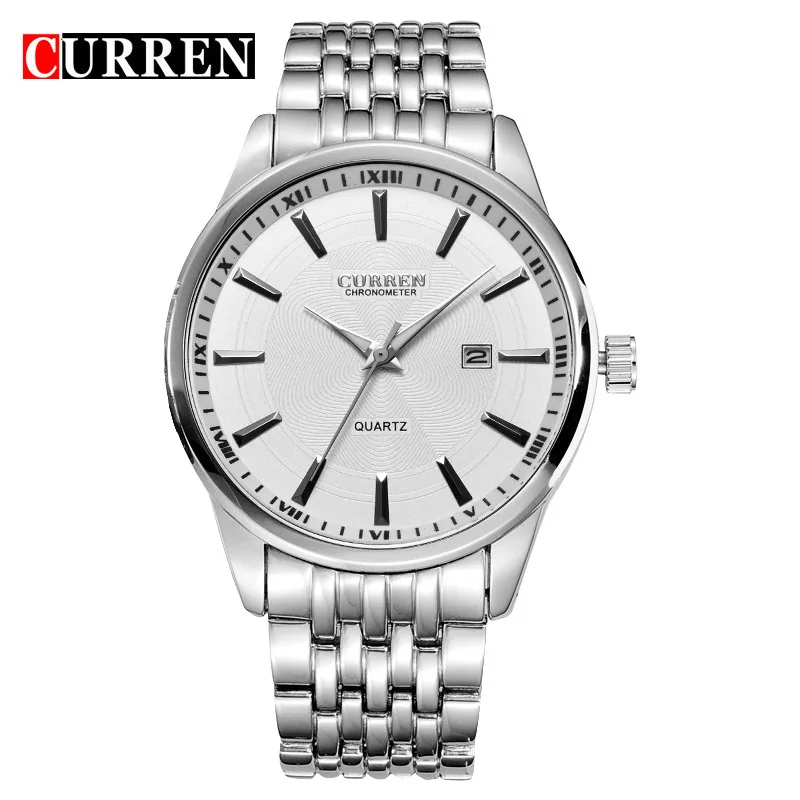 

Curren/Karui En 8052 Men Steel Watch Calendar MEN'S Watch Simple Fashion Business MEN'S Watch