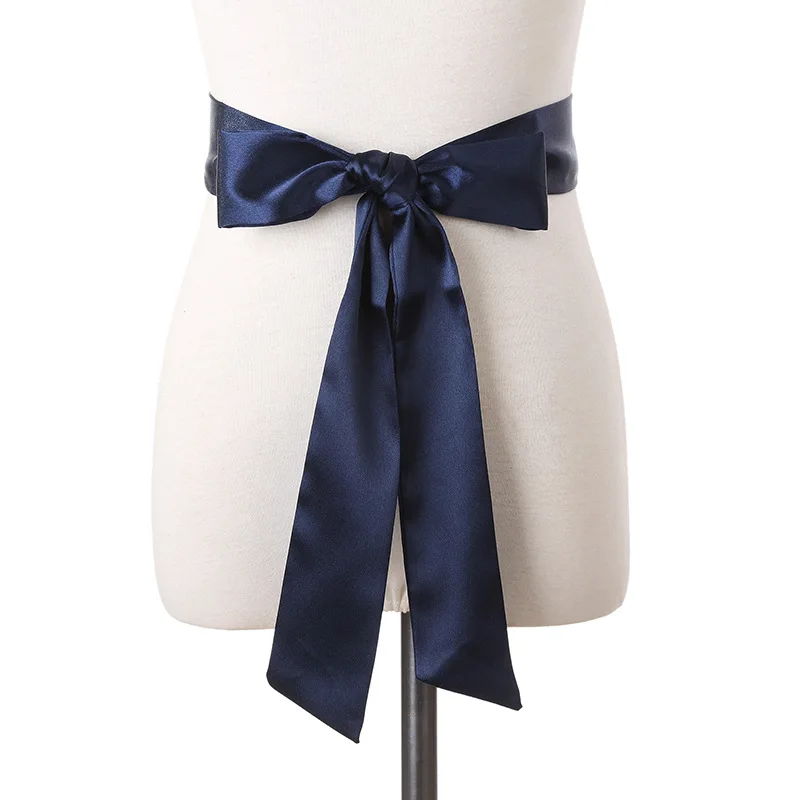 Korea Belt For Wedding Dress Women Satin Evening Party Sash 180*5 CM