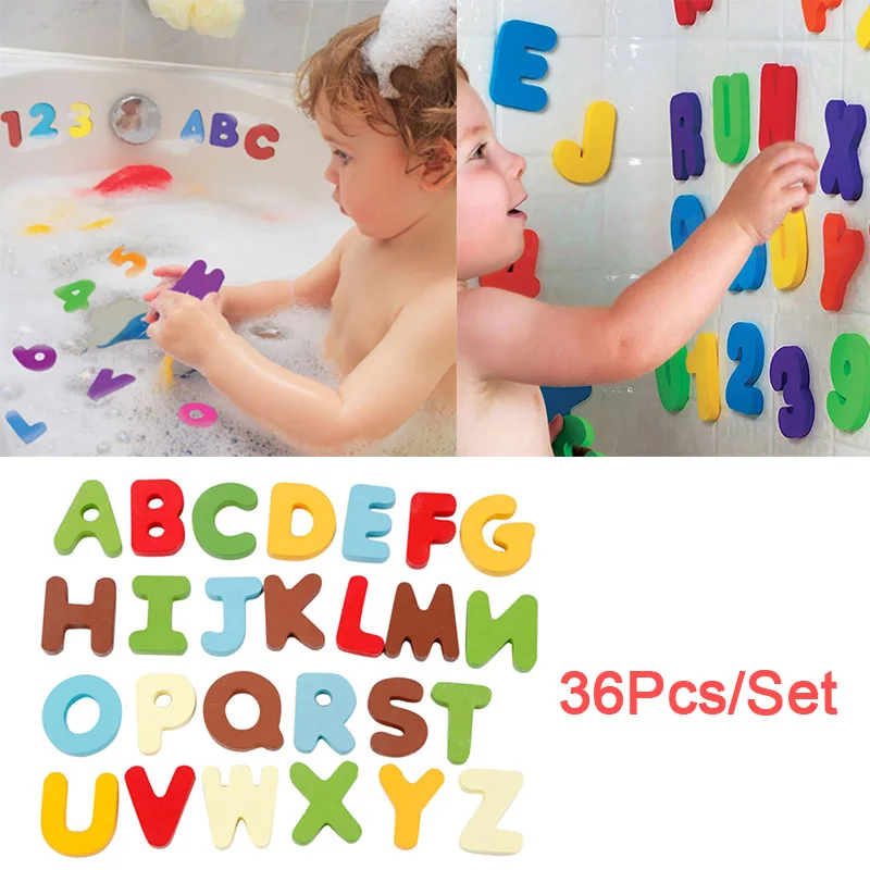 random color 26 букв 10 цифр Пена Плавающие Игрушки для ванной для детей Детские ванны поплавки горячие продажи - Цвет: random color