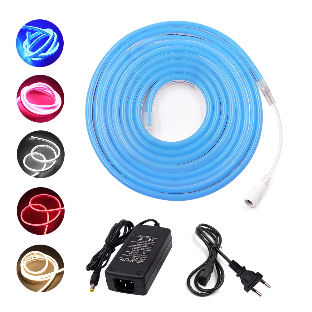 

DC 12V LED Strip Neon Rope Light 2835 120leds/m 6mm Neon flex Waterproof Flexible Neon Light DIY Neon sign lights 1m 2m 3m 5m