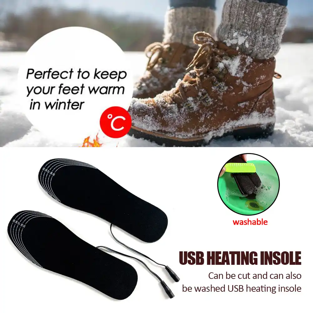usb warmer heat heater insole USB Electric Heated Insoles Warm Shoe