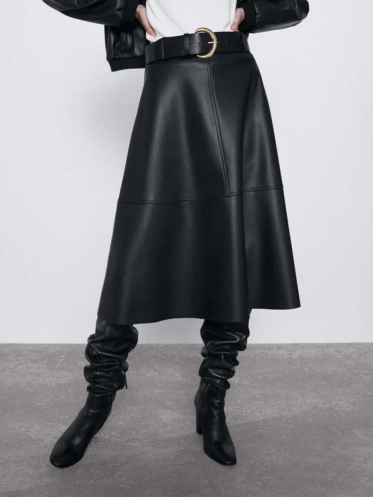 

Overplus of Goods Exported to Europe And US Women's Casual Belt Decoration Fray Hem New Style Pu Drape Autumn & Winter Black Ove