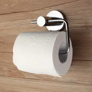 

Chrome Polished Stainless Steel Bathroom Toilet Roll Paper Holder Modern Simple Hook Wall Mounted Tissue Towel Rack New