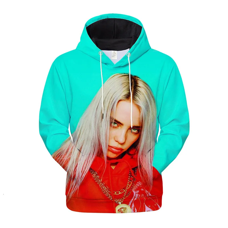 Billie Eilish, больше размера, d, толстовка, толстовка, толстовки для мужчин и женщин, уличная одежда, толстовки размера плюс 4XL, модная одежда, товар - Цвет: K