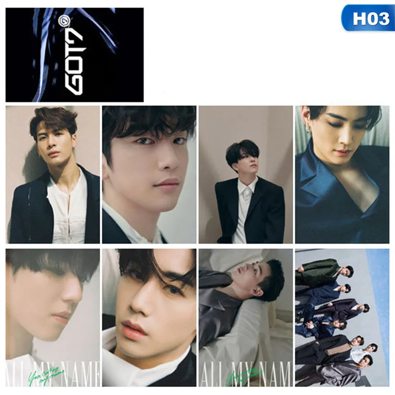 8 шт./компл. KPOP GOT7 альбом Call My» с возможностью нанесения собственной фотографии логотипа карты Бумага должностным LOMO Фотокарта