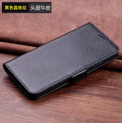 Деловой Чехол-кошелек из натуральной кожи для телефона samsung Galaxy A50, чехол для samsung Galaxy A40, чехол-кошелек с отделением для карт и денег - Цвет: Black 2