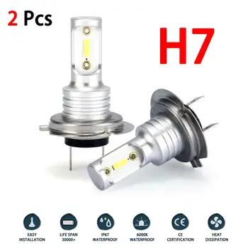 

H7 Car LED Headlight Bulbs Conversion Kit Hi/Lo Beam 55W 8000LM 6000K Super Bright Auto Headlamp Fog Light Bulb