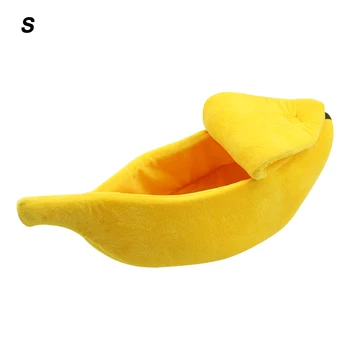 

Banana Cat Kittens Supplies Lovely House Soft Cute Cuddle Pet Bed