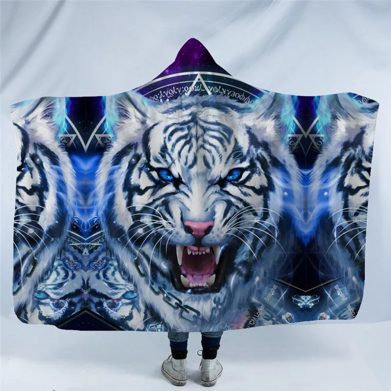 

Animal Style Hat Blanket Adult Children's Cover Blanket Winter Warm Continuous Hat Blanket Ultrafine Fiber Wearable Hat Blanket