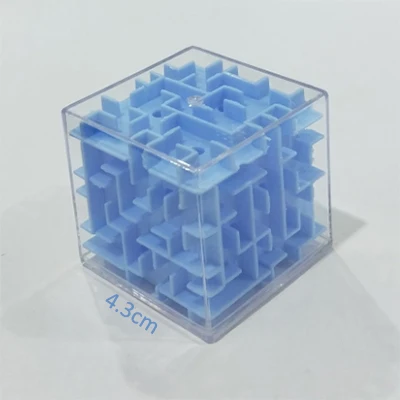 Huilong Обновление 3D куб головоломка Лабиринт игрушка ручной игровой Чехол Коробка забавная игра головоломка игрушки баланс Развивающие игрушки для детей - Цвет: Синий