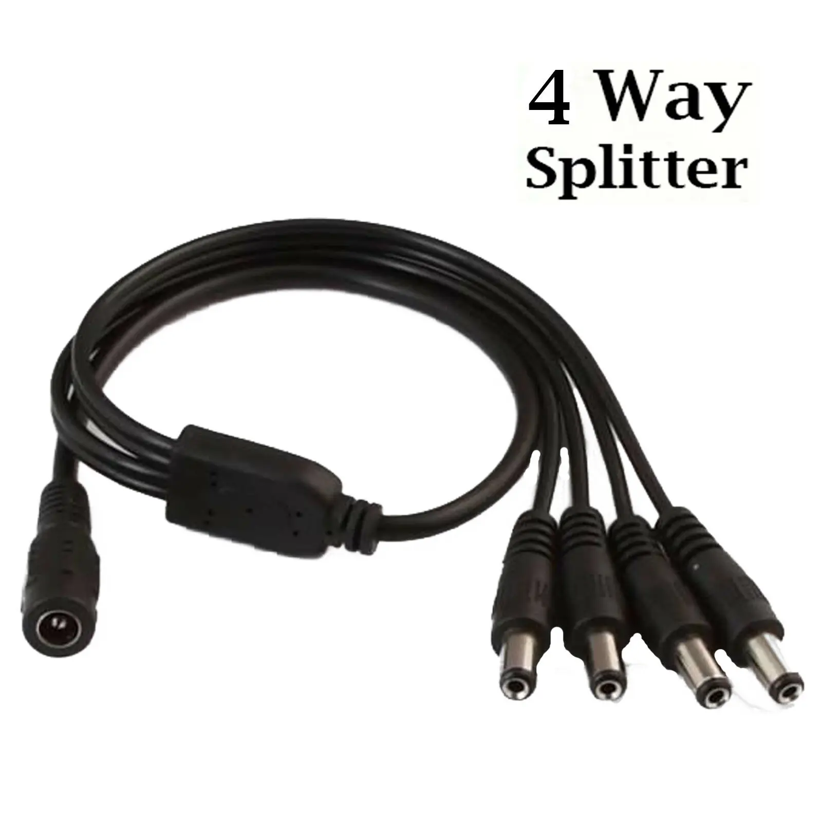 2 4 6 8 Way CCTV DC Power Splitter Adapter Cable for 12V 9V PSU Security Camera