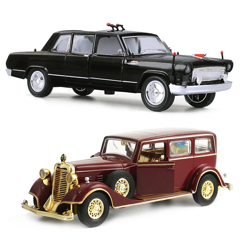 

1:32 Scale Alloy Presidential Review Car Model Die-cast Metal Classical Collection Vehicle Toy W Sound and Light Pull Back Gifts