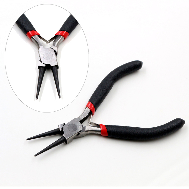 Piece Stainless Steel Needle Nose Pliers Jewelry Making Hand Tool Black 12.5cm
