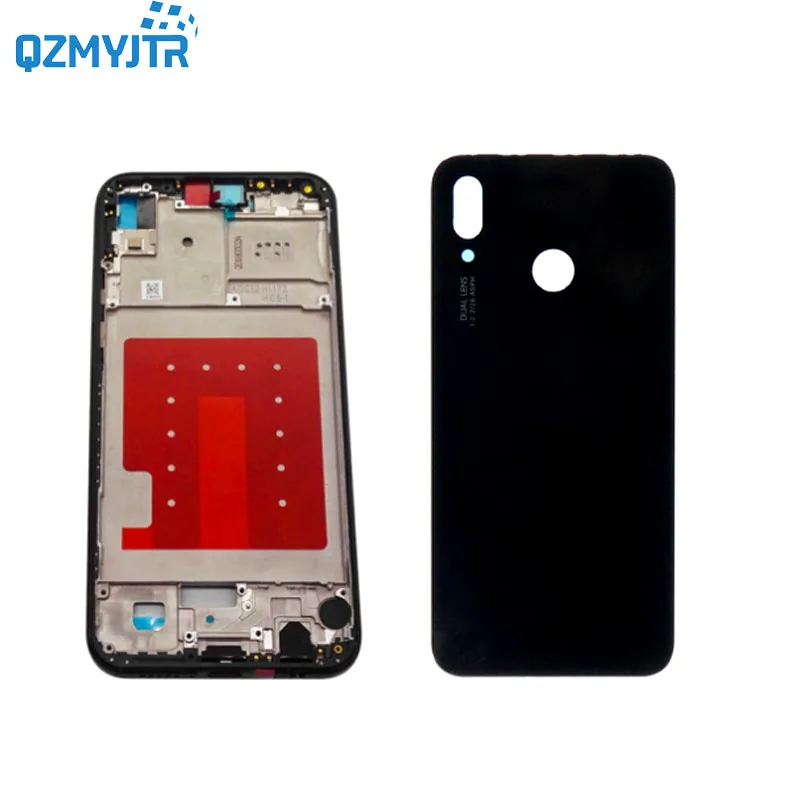 2 together black Замена для huawei p20 lite/nova 3E средняя рамка Передняя ЖК-Крышка корпуса безельные шасси+ задняя крышка батареи с инструментами - Цвет: 2 together black