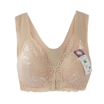 

Front buckle no trace No Rims High elasticity comfortable women's thin underwears women bras plus size 6XL large cup Lace bra