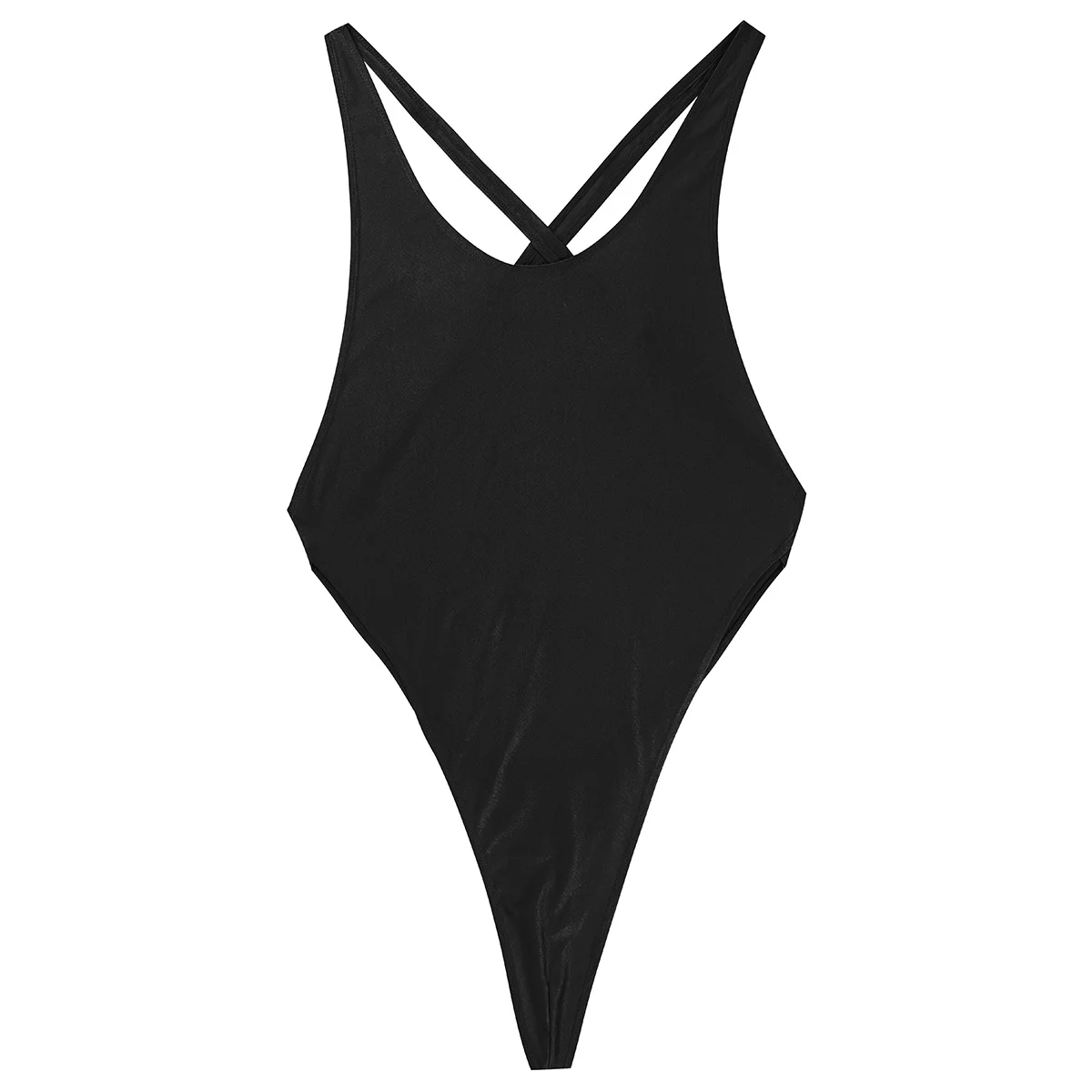Mens Exotic Teddies Sissy Lingerie Sleeveless Criss-Cross Backless High Cut Thong Bodysuit Leotard Jumpsuit Underwear Sleepwear