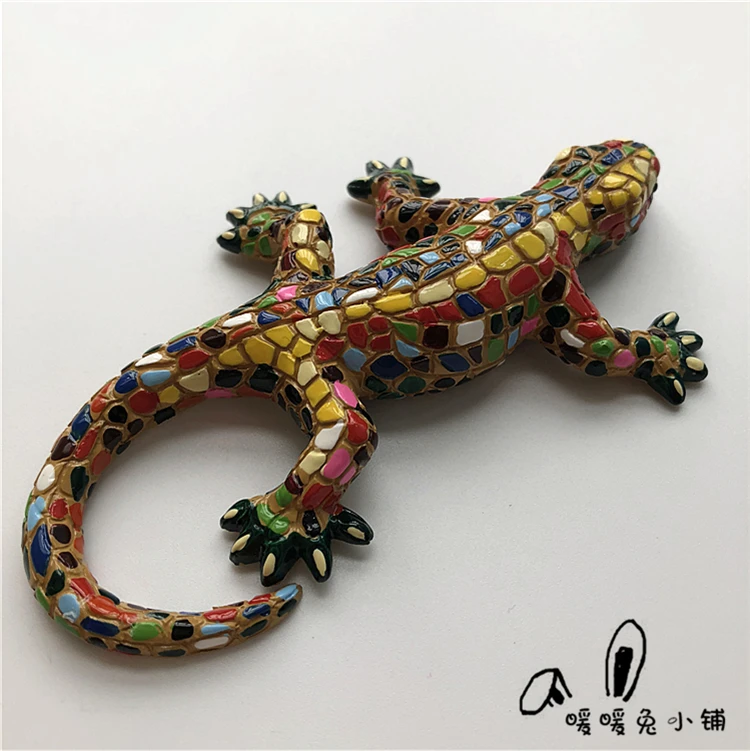 Смола Gecko Ящерица для путешествий из Испании магнит на холодильник|Магниты