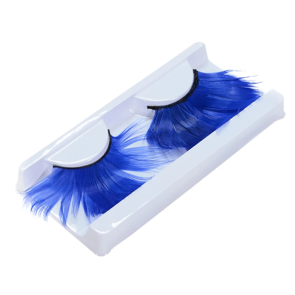 

Colorful Feather False Eyelashes for Party Fancy Ball Halloween Costume Makeup (1 Pair)