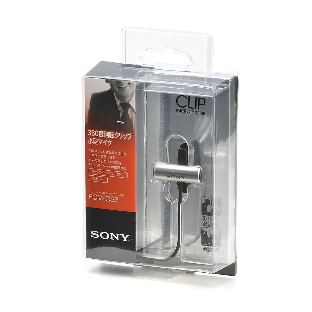 

ECM-CS3 Stereo Wired Microphone Condenser type Clip Microphone For sony camera