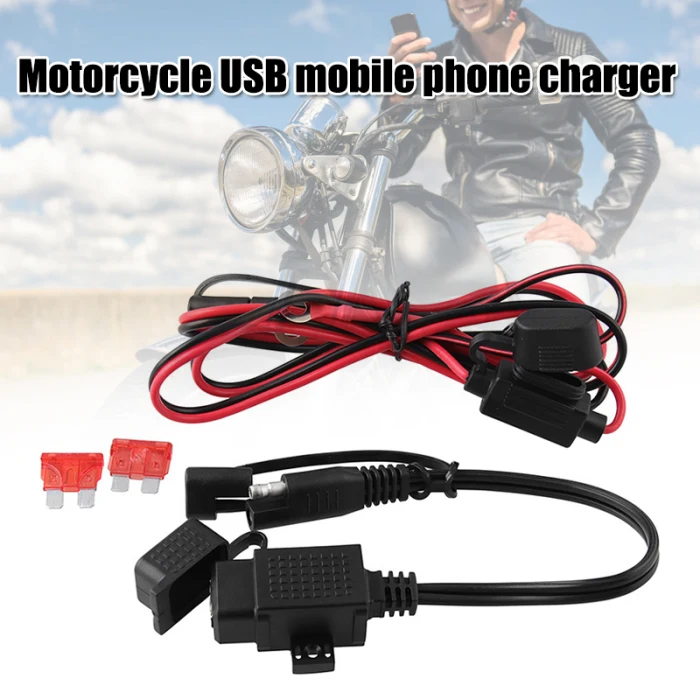 Водонепроницаемый Аксессуары для мотоциклов 12В USB телефон Зарядное устройство кабель адаптера мотоцикл поставки часть V6
