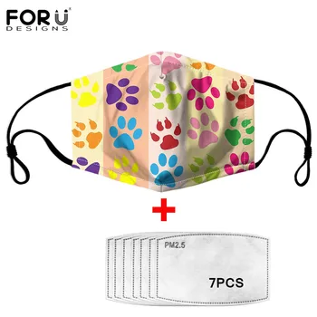 

FORUDESIGNS Kawaii Pwas Design Ladies Breathable Soft Outdoor Half Face Maskes Anti PM2.5 Haze Soft Breathable Soft Mascarilla