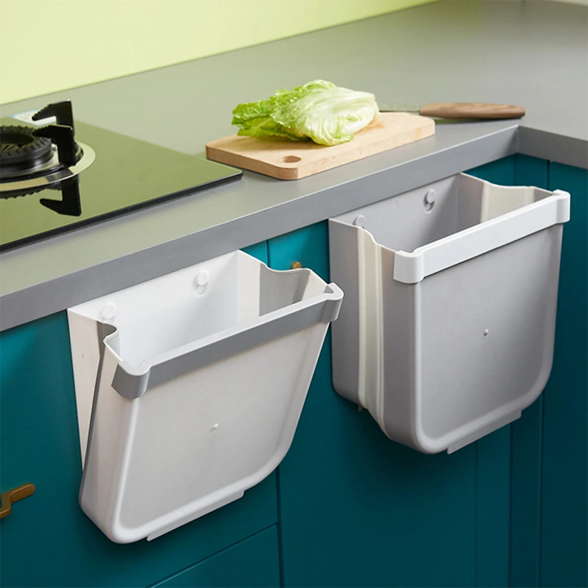 Настенная Складная мусорная корзина для кухни ванной шкафа двери подвесная