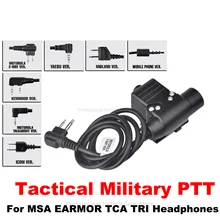 

Tactical Push To Talk Waterproof Airsoft Heaset PTT For COMTAC/MSA/EARMOR/TCA/TRI Headset For Kenwood ICOM Yaesu Midland Radio
