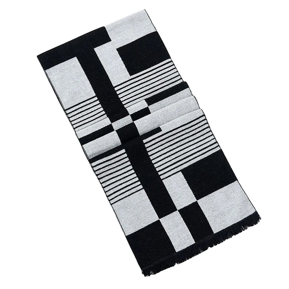 Bufanda térmica suave fina para hombre Куадрос, cálido invierno Чал Куэльо abrigo largo bufanda шарф мужской