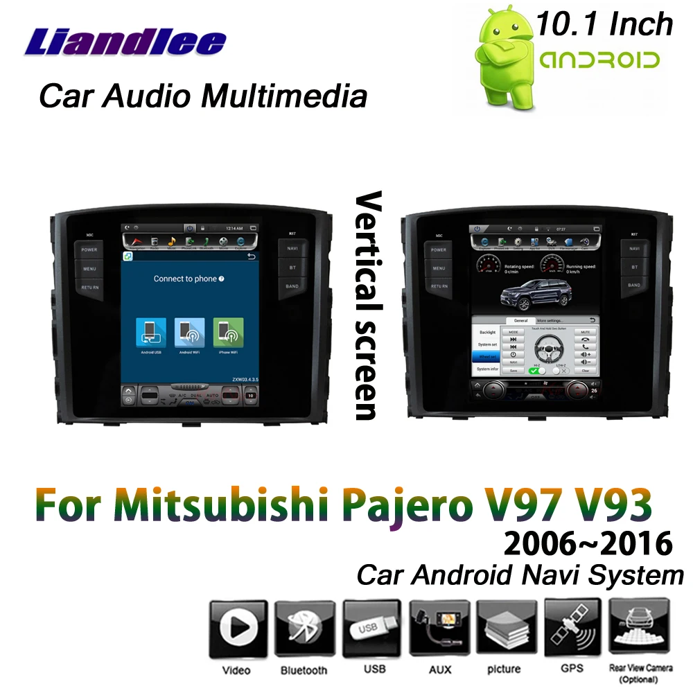 Для Mitsubishi Pajero V97/V93 2006 2016 автомобильный Android мультимедийный GPS навигатор карта 10 1