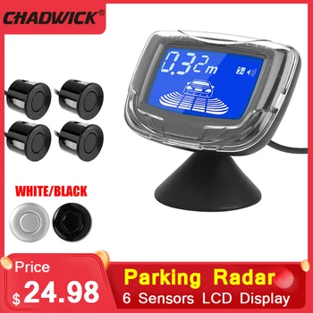 

6 Sensors LCD Display Auto Reverse Radar Detector Weatherproof Backup Parking Radar Monitor Car Reverse Radar