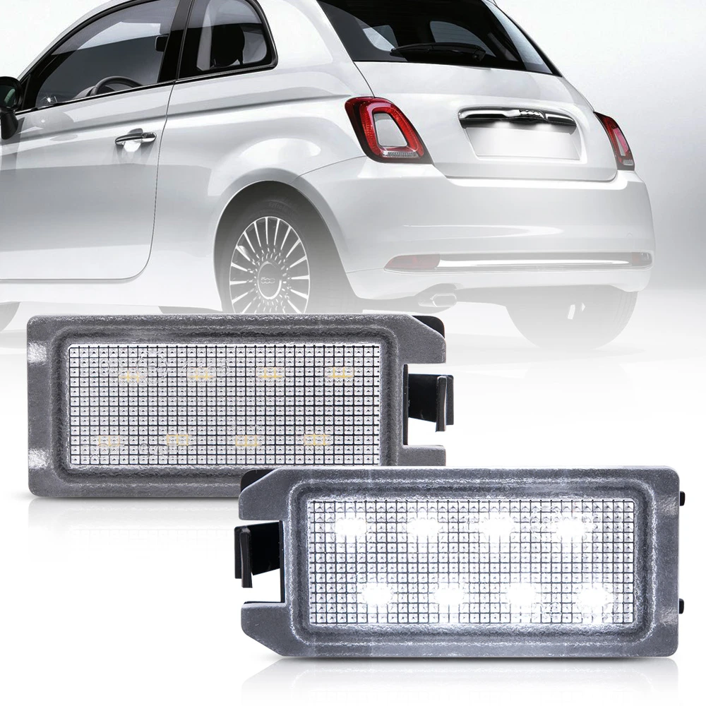 2pcs Canbus Error Free Led License Number Plate Light For Fiat 500C