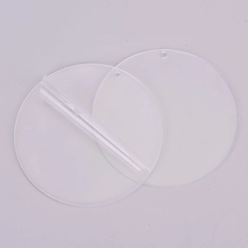 40 Laser Cut Color Acrylic Blank Round Discs Smooth Edge Transparent  Plexiglass Circles 1/8 inch (3 mm) with or without Holes DIY Crafts  Keychains Jewelry Gift Tags