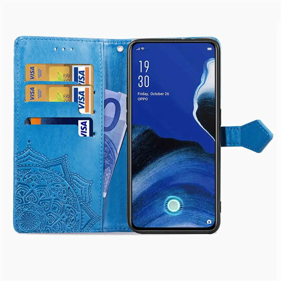 3D мандала цветок флип чехол для Oppo Рино Ace кошелек чехол для Oppo Рино 2Z Z чехол для телефона из искусственной кожи