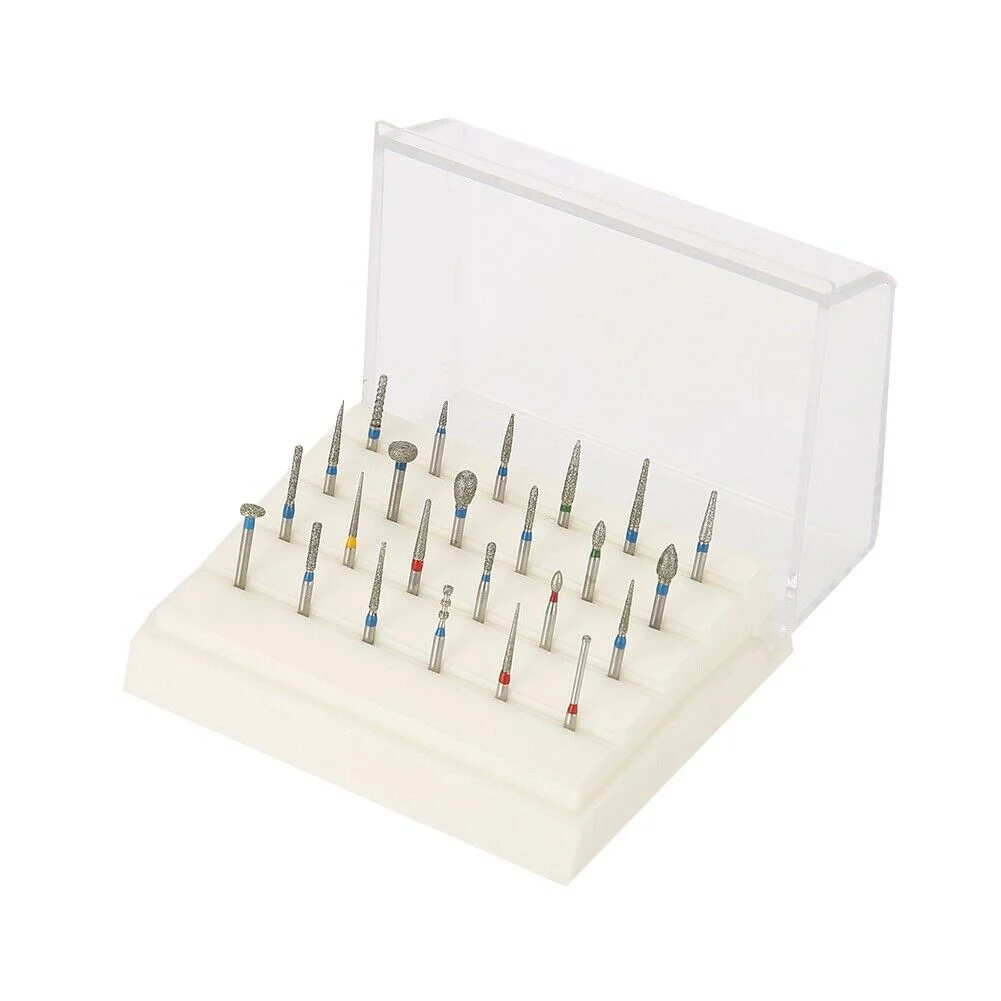 

24Pcs Dental Burs Holder Dental Diamond Burs Drill High Speed Block Alloy Dentistry Accessories Autoclavable