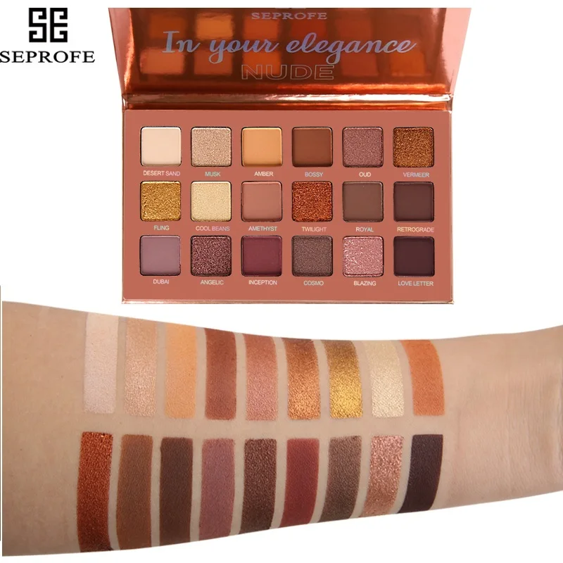 Seprofe 18 Color Makeup Eyeshadow Palette Waterproof Matte Nude Smoky Beauty Cosmetic Make Up Eye Shadow Pallete Chocolate |