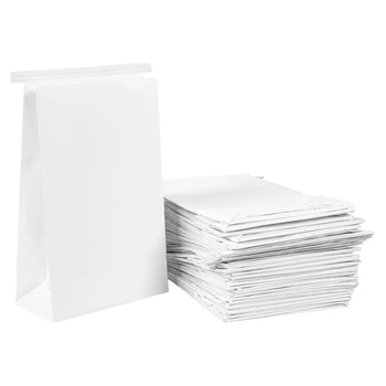 

50 Pcs Vomit Bags White Throw Up Sick Bags for Motion Morning Sickness and Hangovers Travel Disposable Paper Puke Bag