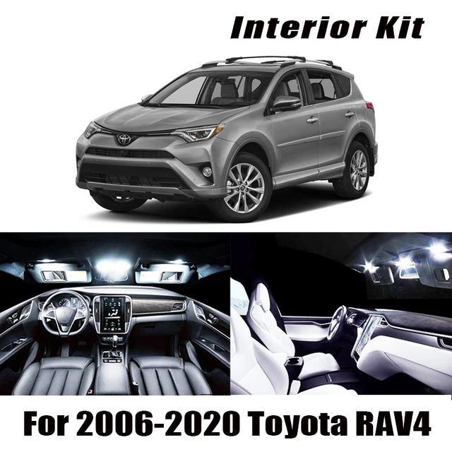 8X Bez Błędów Biały Led Wnętrza Samochodu Żarówki Opakowanie Zestaw Dla 2006- 2017 2018 2019 2020 Toyota Rav4 Rav-4 Oświetlenie Wewnętrzne Led Sklep Online Tanie Tanio + Akcesoria