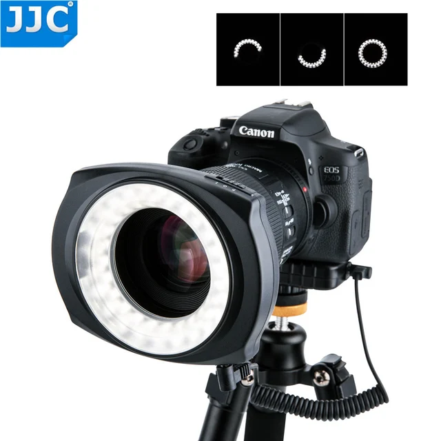 49 52 55 58 62 67mm Ring adapter For Canon Nikon DSLR JJC Macro Ring LED Light
